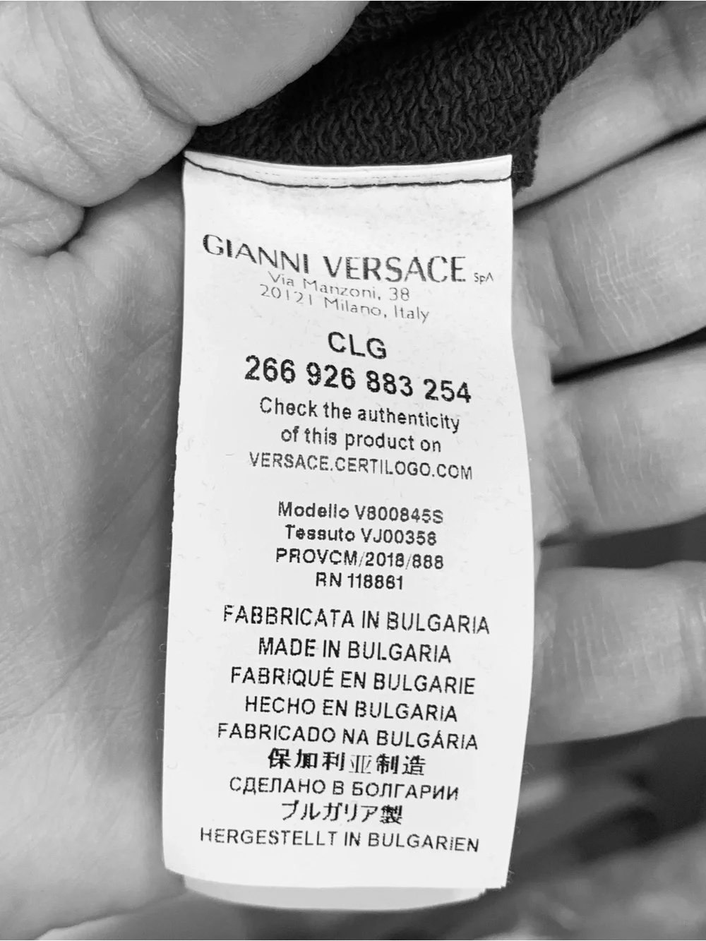 NWT-VERSACE. Sleeveless Hoodie with iconic Medusa   logo Patch in Royal Blue - Picture 16 of 16